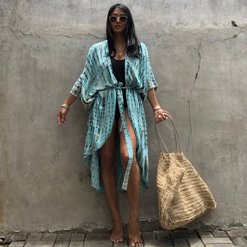 Berg-Feldt | Glamouröse Sonnenschutz Resort Strandkleid Cover Up