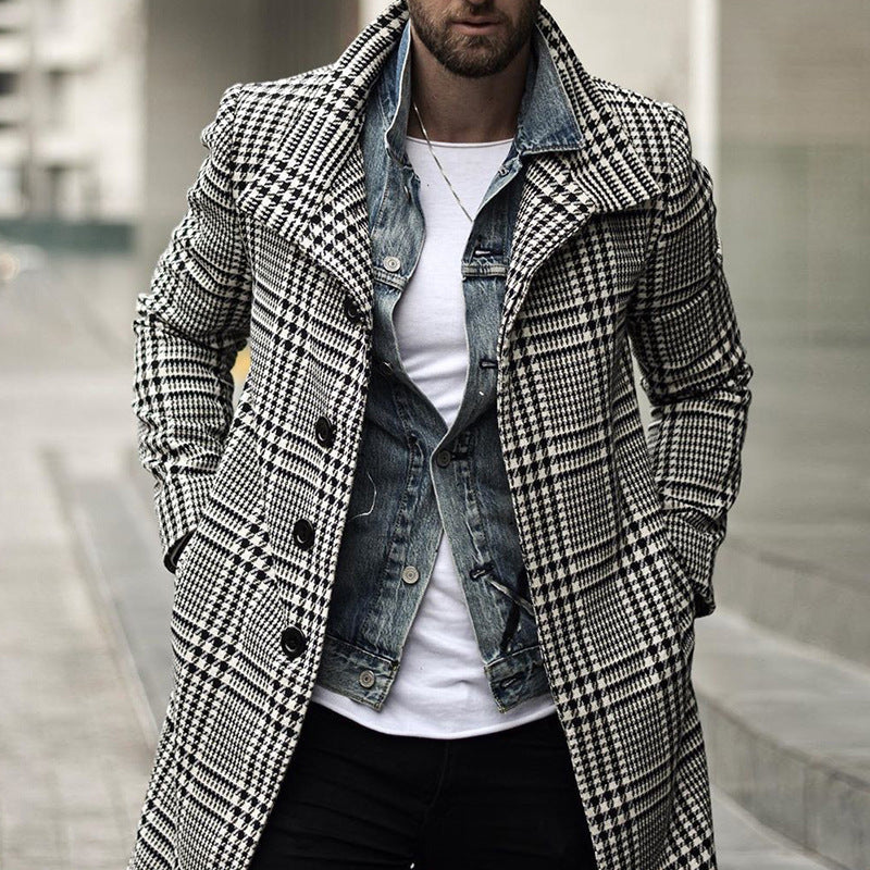 Manteau à carreaux élégant pour homme avec détails modernes Berg-Feldt