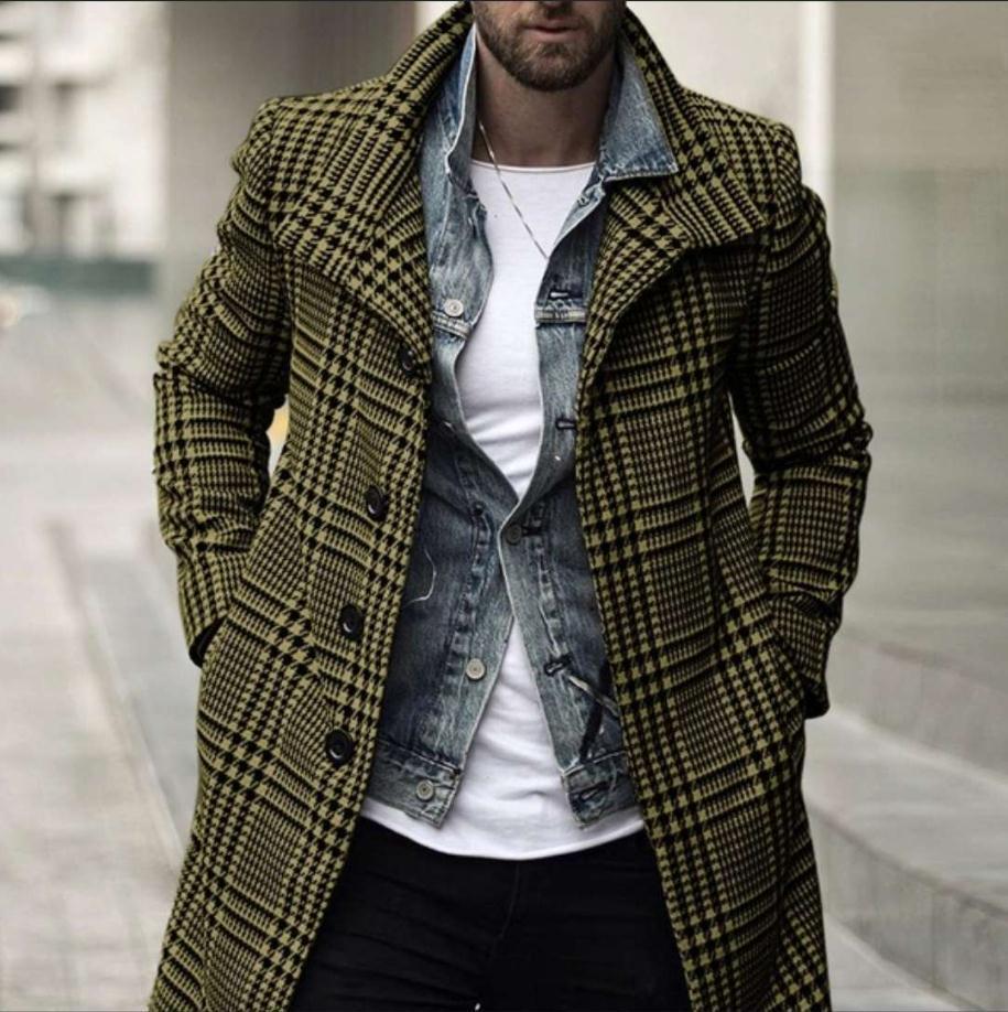 Manteau à carreaux élégant pour homme avec détails modernes Berg-Feldt