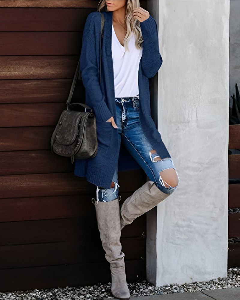 Berg-Feldt | Lässiger Strick-Cardigan mit Taschen
