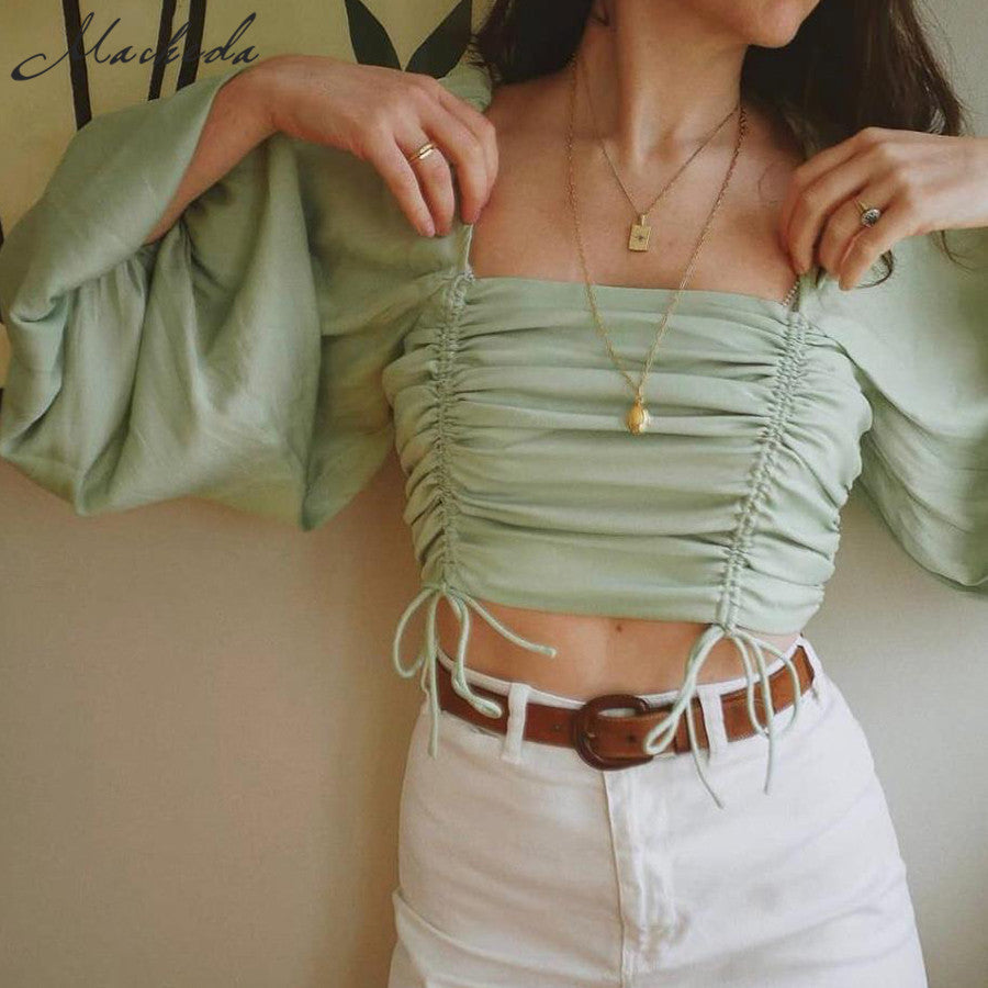 T-shirt en coton Fudus vert pour femme