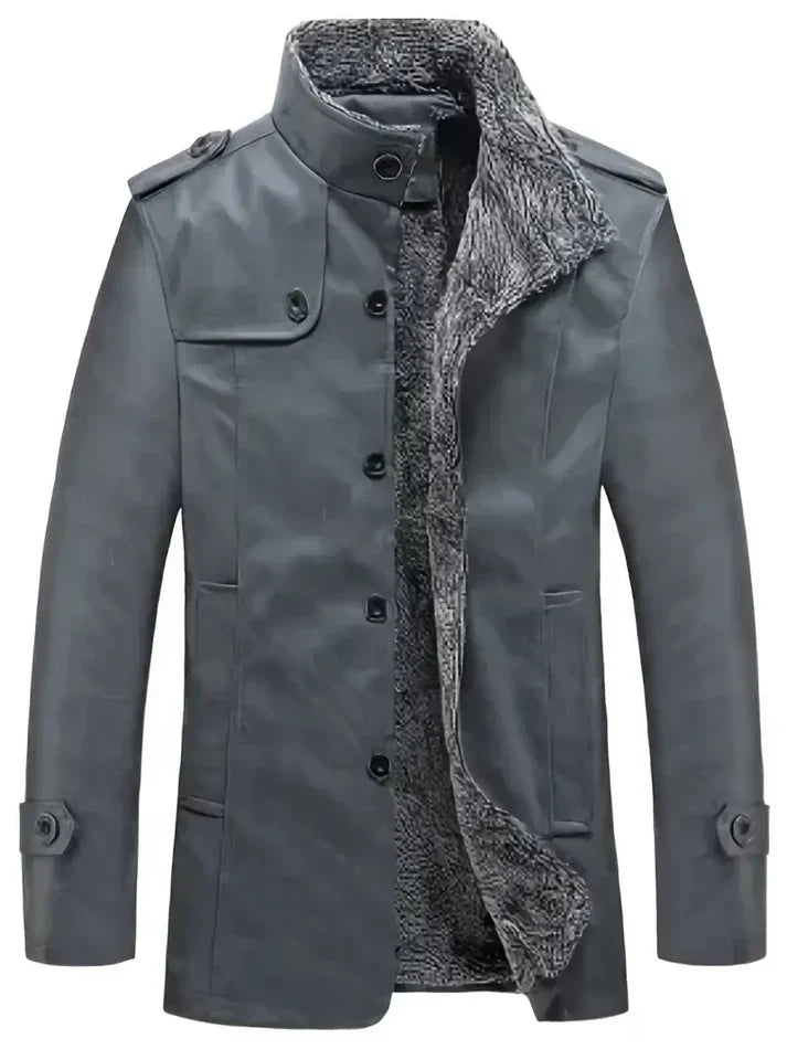 Berg-Feldt | Herren Lederjacke mit Fleece-Futter