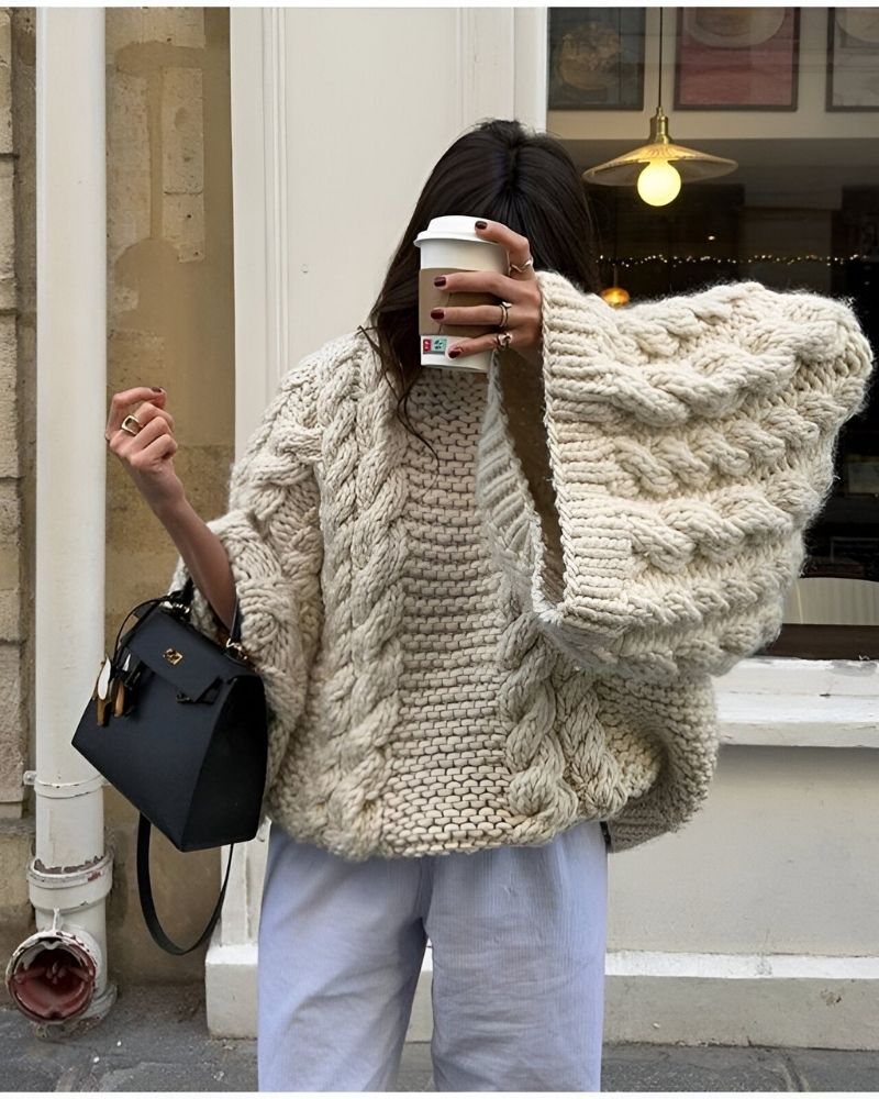 Berg-Feldt | Gestrickter Übergrösse-Pullover