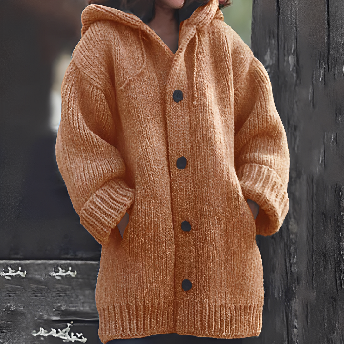 Berg-Feldt | Cardigan en maille confortable à capuche pour femmes