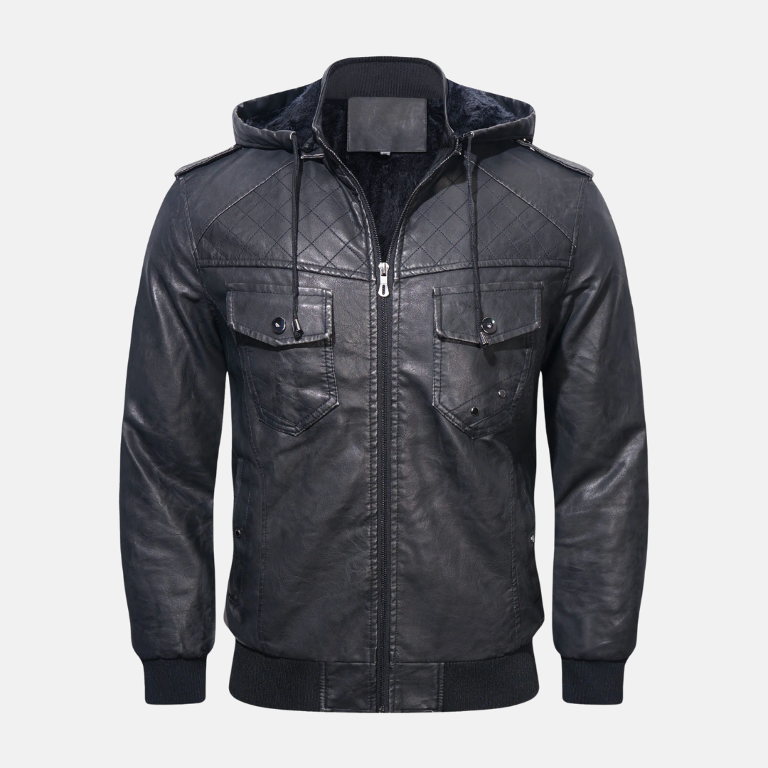 Berg-Feldt | Hooded Lederjacke