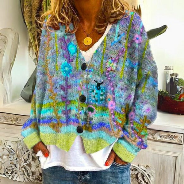 Berg-Feldt | Damenpullover mit Floralen Motiven