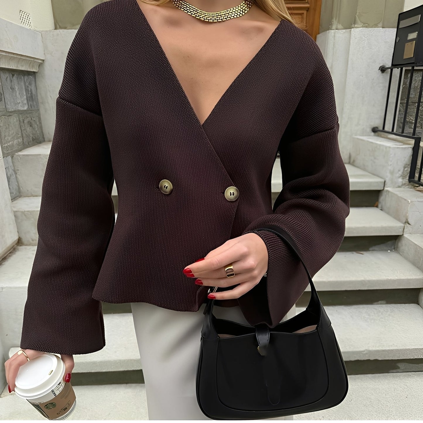 Berg-Feldt | Eleganter, lässig gestrickter Cardigan für Frauen