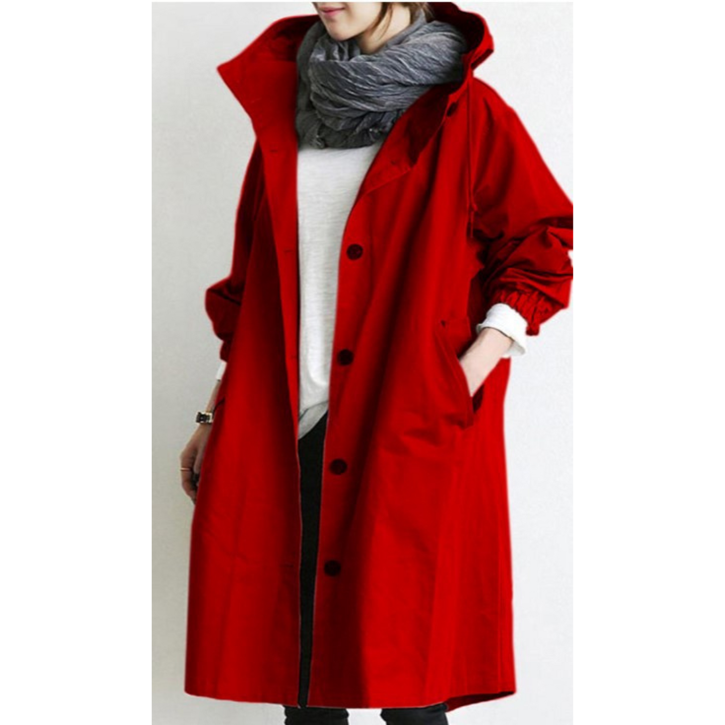 Berg-Feldt | stilvolle lange Damenjacke mit Kapuze