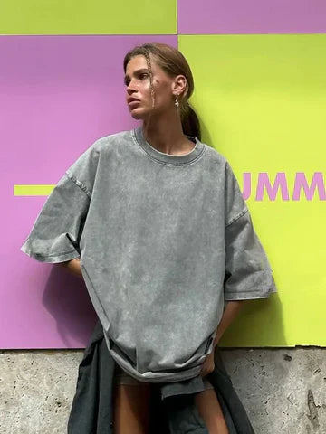 T-shirt en coton Kirsten style rétro