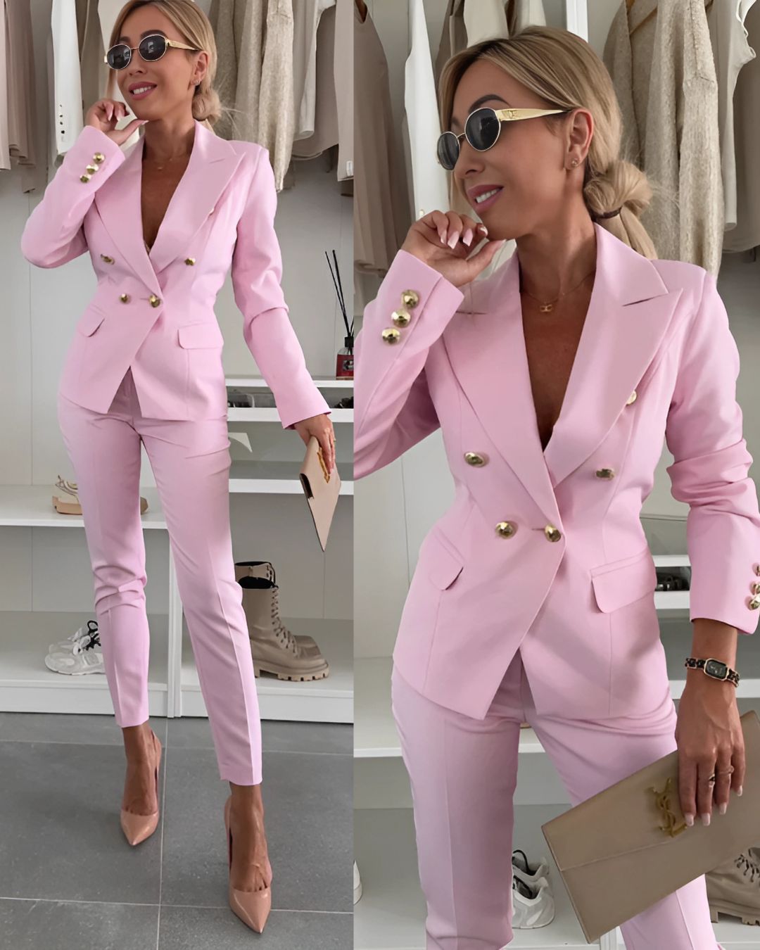 Berg-Feldt | Ensemble féminin avec blazer élégant à boutons