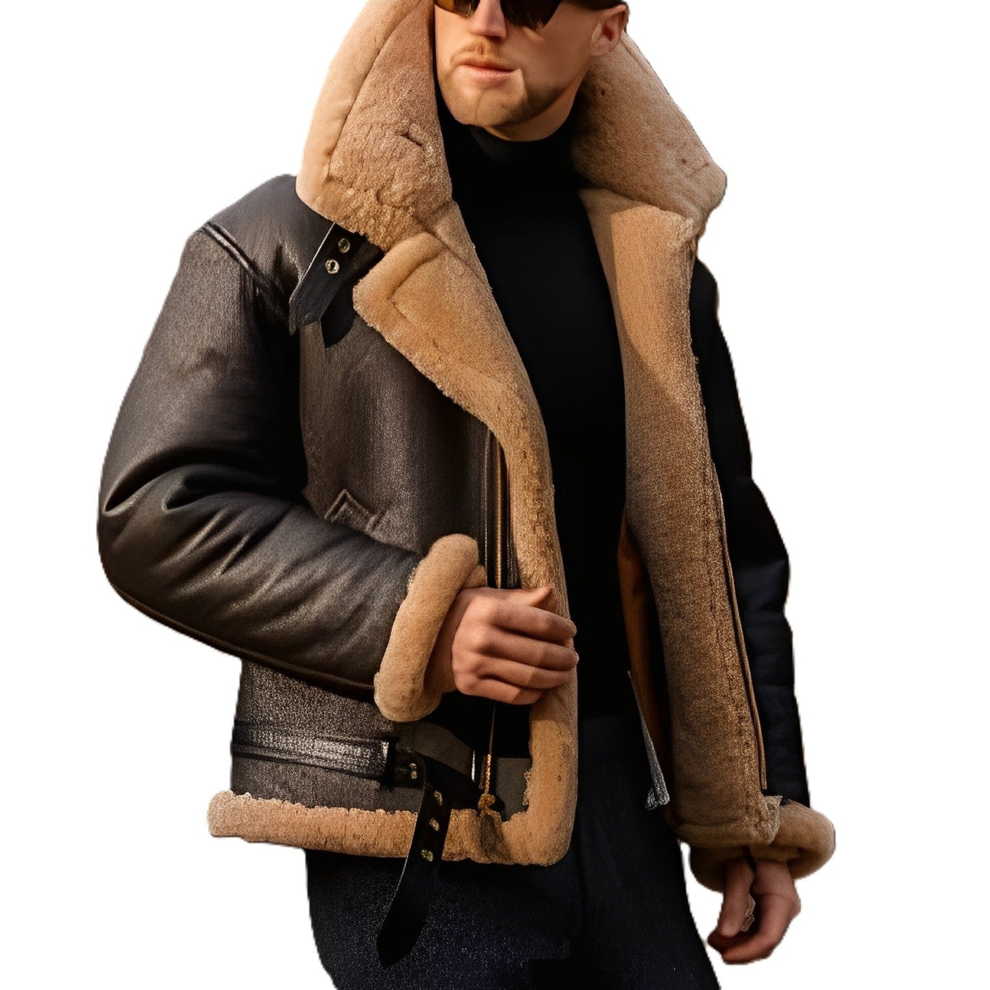Berg-Feldt | Robuste, Dicke Lederjacke für Männer