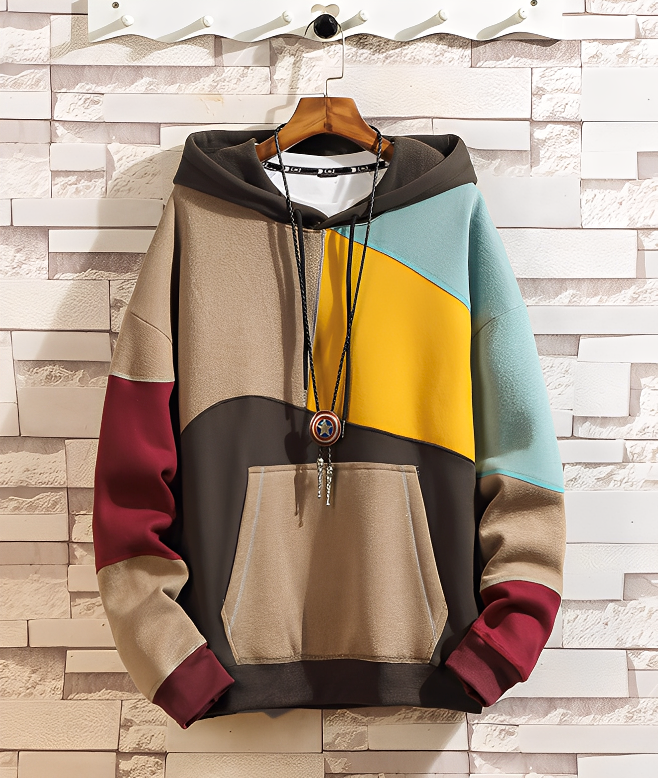 Berg-Feldt | Farbiger, Lockere Hoodie für Männer