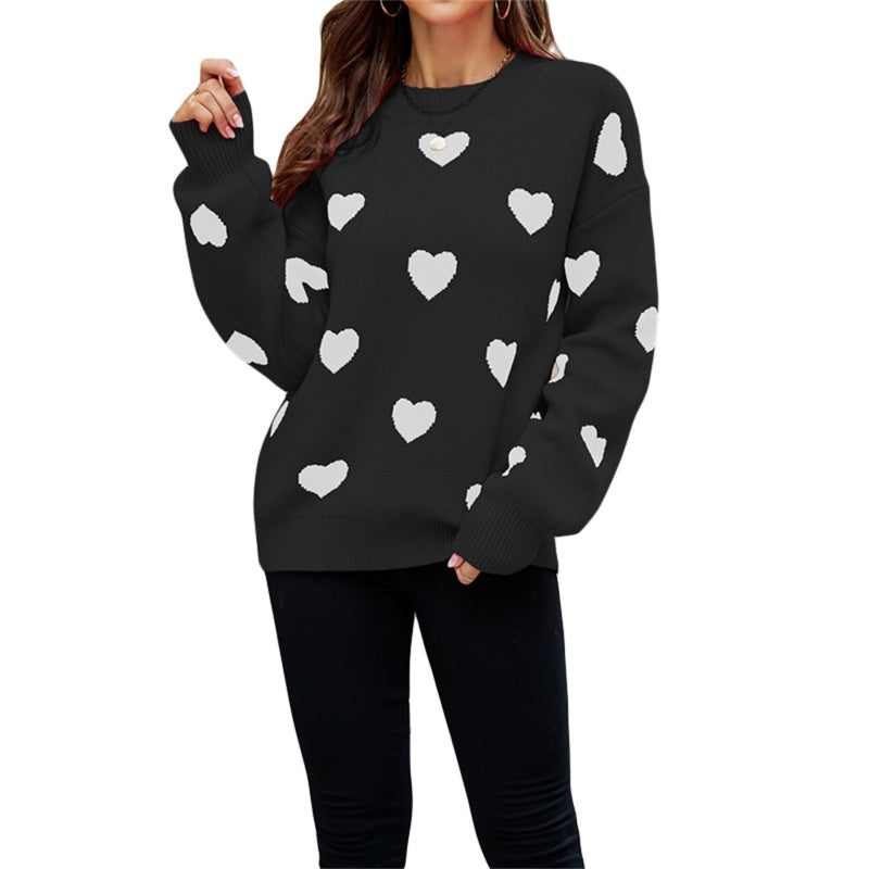 Pull douillet en maille pour femme avec motif cœur Berg-Feldt
