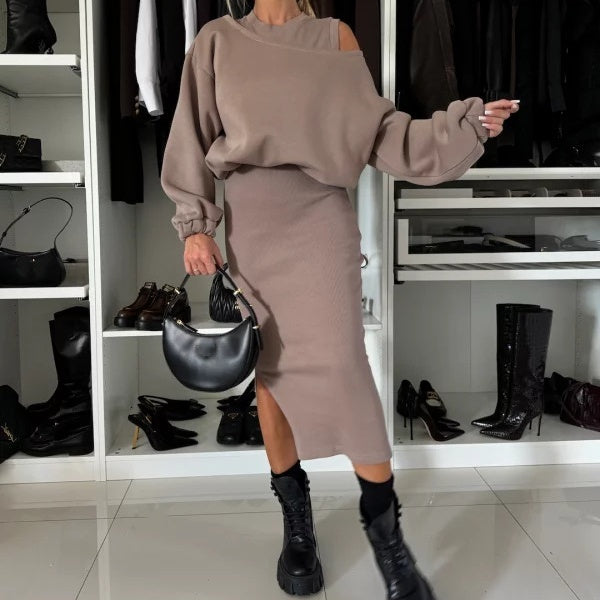 Sweat-shirt et robe sans manches Fudus pour femme
