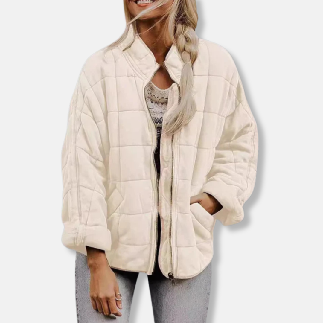 Berg-Feldt | Steppjacke - Oversized Fit - Stehkragen - Lange Ärmel - Reißverschlussverschluss