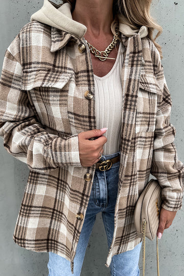 Berg-Feldt | Street Style Chic karierte Jacke mit Kapuze