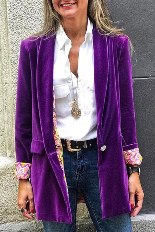 Berg-Feldt | Für Eternity Wende Retro Druck Blazer
