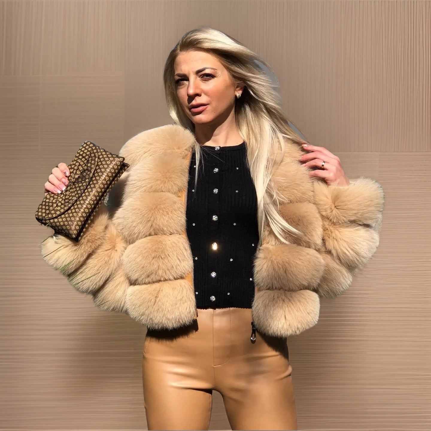 Berg-Feldt | Manteau luxueux en bois pour femmes