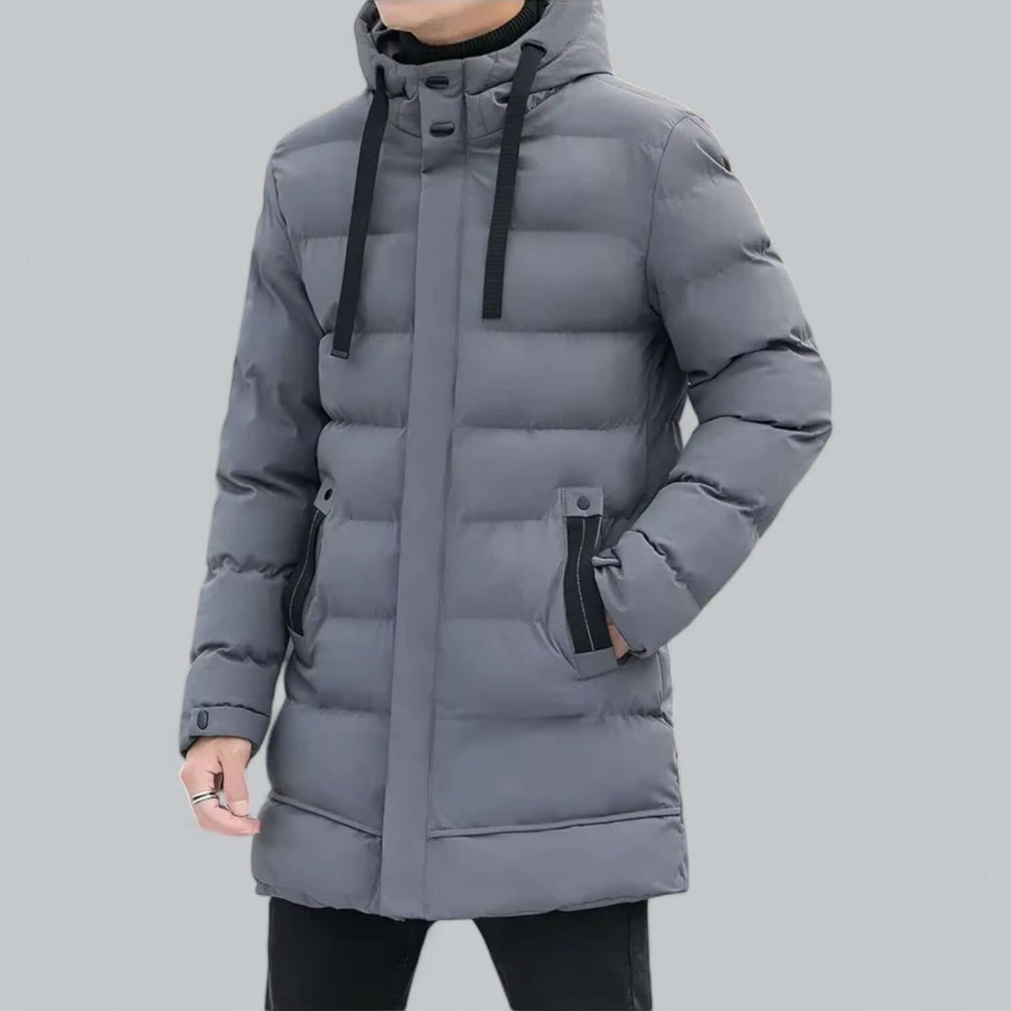 Berg-Feldt | Lang geschnittene gepolsterte Winter Parka Jacke