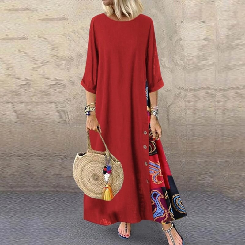 Robe d'été en coton et lin - Cher