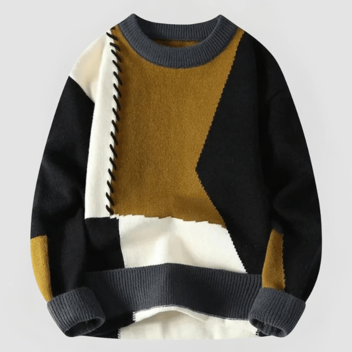 Pull ARNE : Motif patchwork douillet