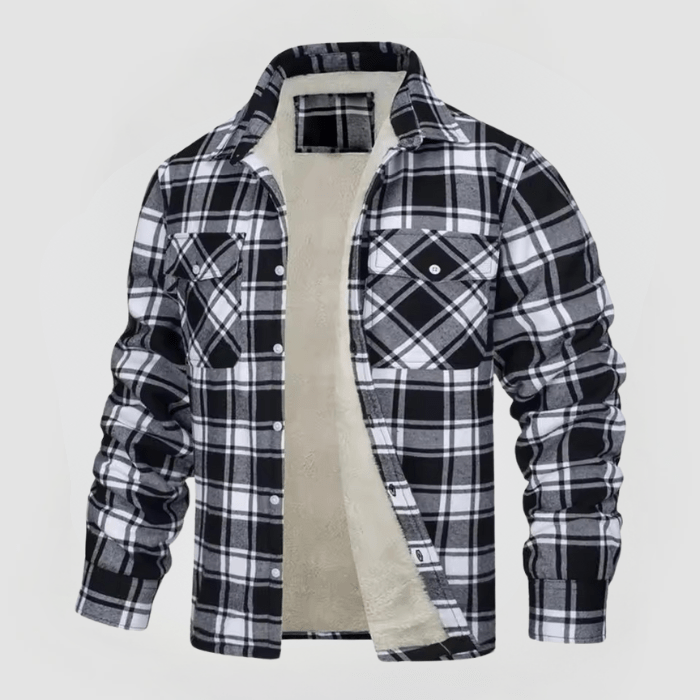 Fleecejacke mit Karomuster von Lutz