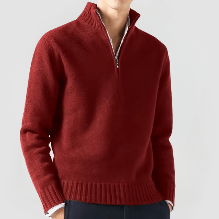 VENHUES Pull en maille zippé