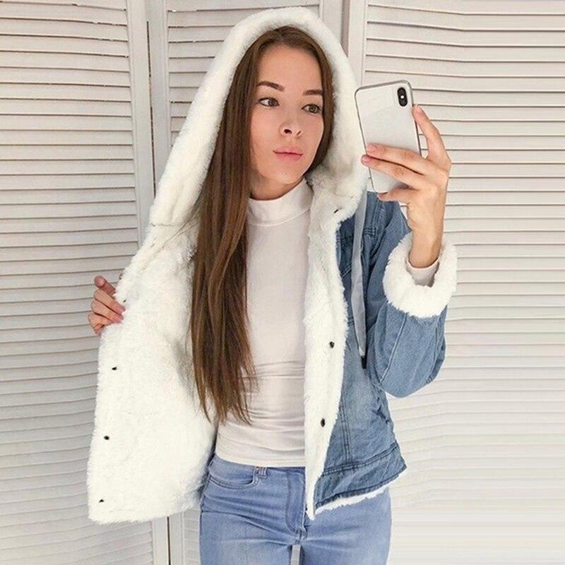 Berg-Feldt | Denimjacke mit Plüschfutter Baumwollmischung Warm und Stilvoll