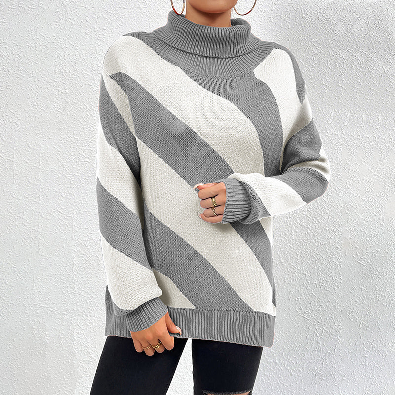 Berg-Feldt | Gestreifter Strickpullover Mit Lässigem Design