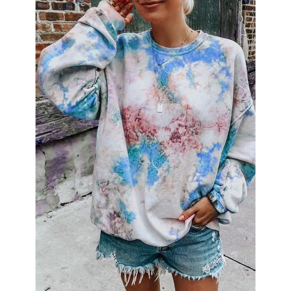 Sweat-shirt décontracté pour femme avec motif tie-dye coloré Berg-Feldt