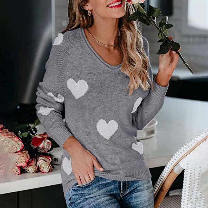 Berg-Feldt | Strickpullover Mit Herzmuster Für Damen