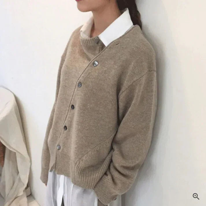 Cardigan douillet en cachemire Fia avec boutons fantaisie