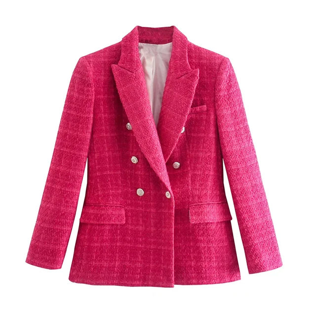 Blazer à double boutonnage et manches longues Avelena pour femme