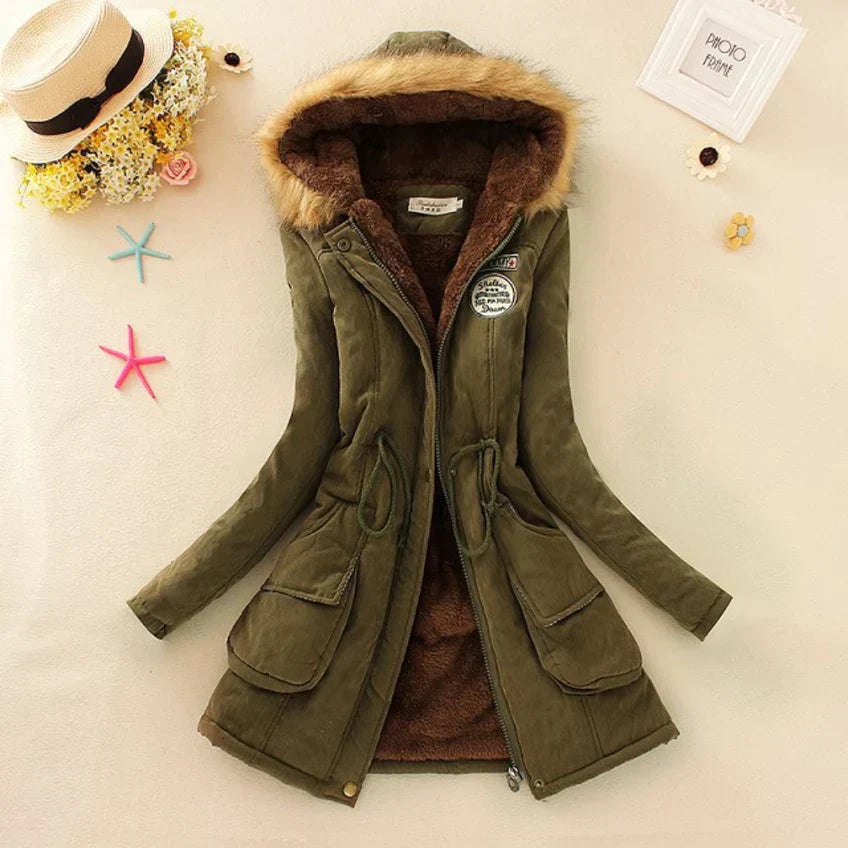 Berg-Feldt | Gefütterte Winterjacke mit Verstellbarem Bund und Kapuze für Frauen