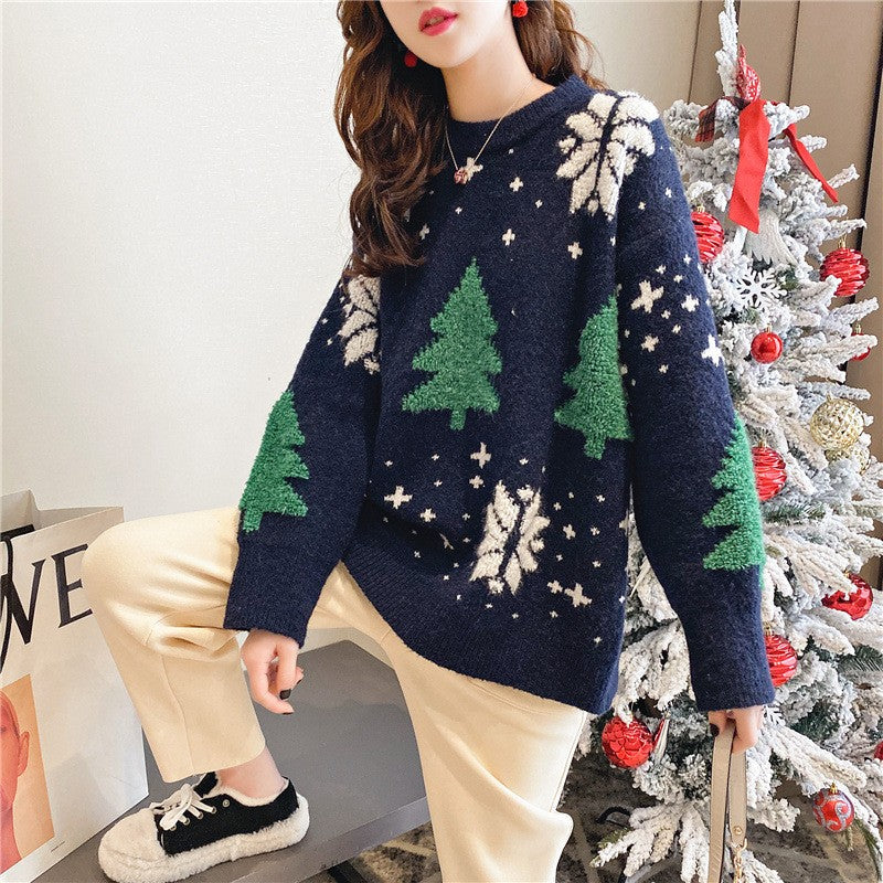 Pull-over de Noël – Pull de Noël chaud et doux pour les fêtes