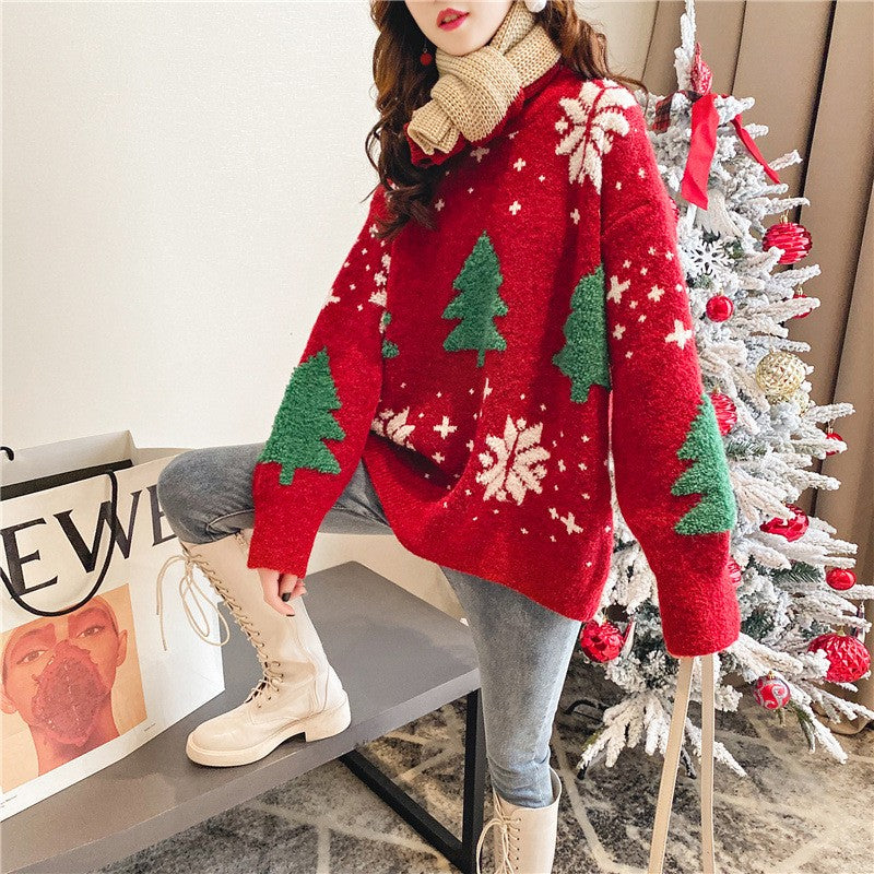 Pull-over de Noël – Pull de Noël chaud et doux pour les fêtes