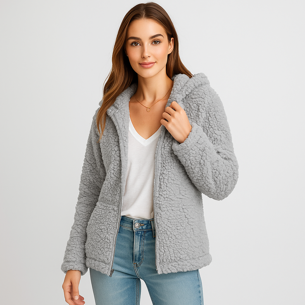 Berg-Feldt | Fleecejacke mit Kapuze für Damen