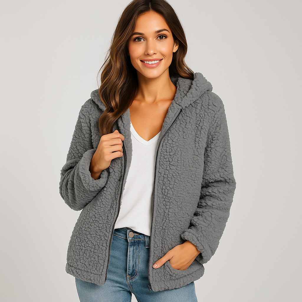 Berg-Feldt | Fleecejacke mit Kapuze für Damen