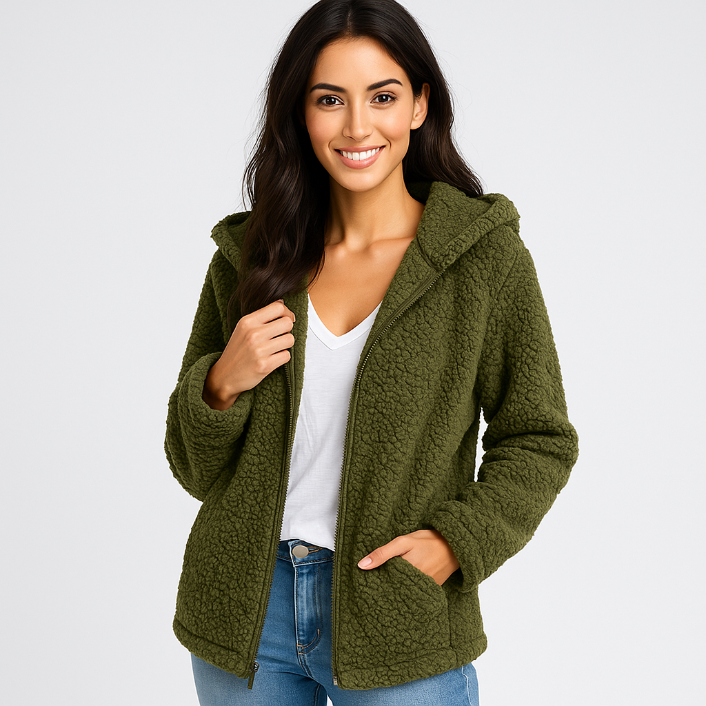 Berg-Feldt | Fleecejacke mit Kapuze für Damen Yverine