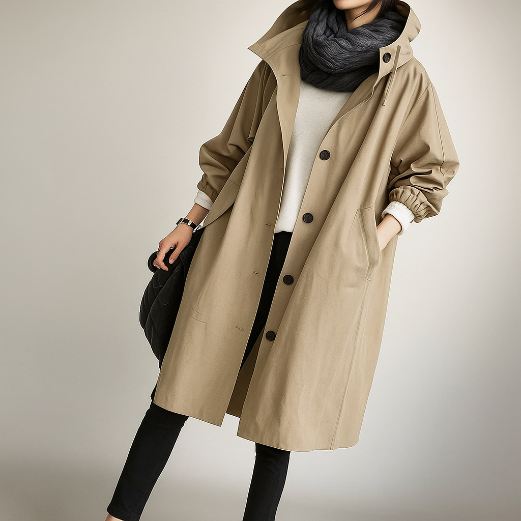 Berg-Feldt | Trench-coat oversize pour femme avec capuche légère