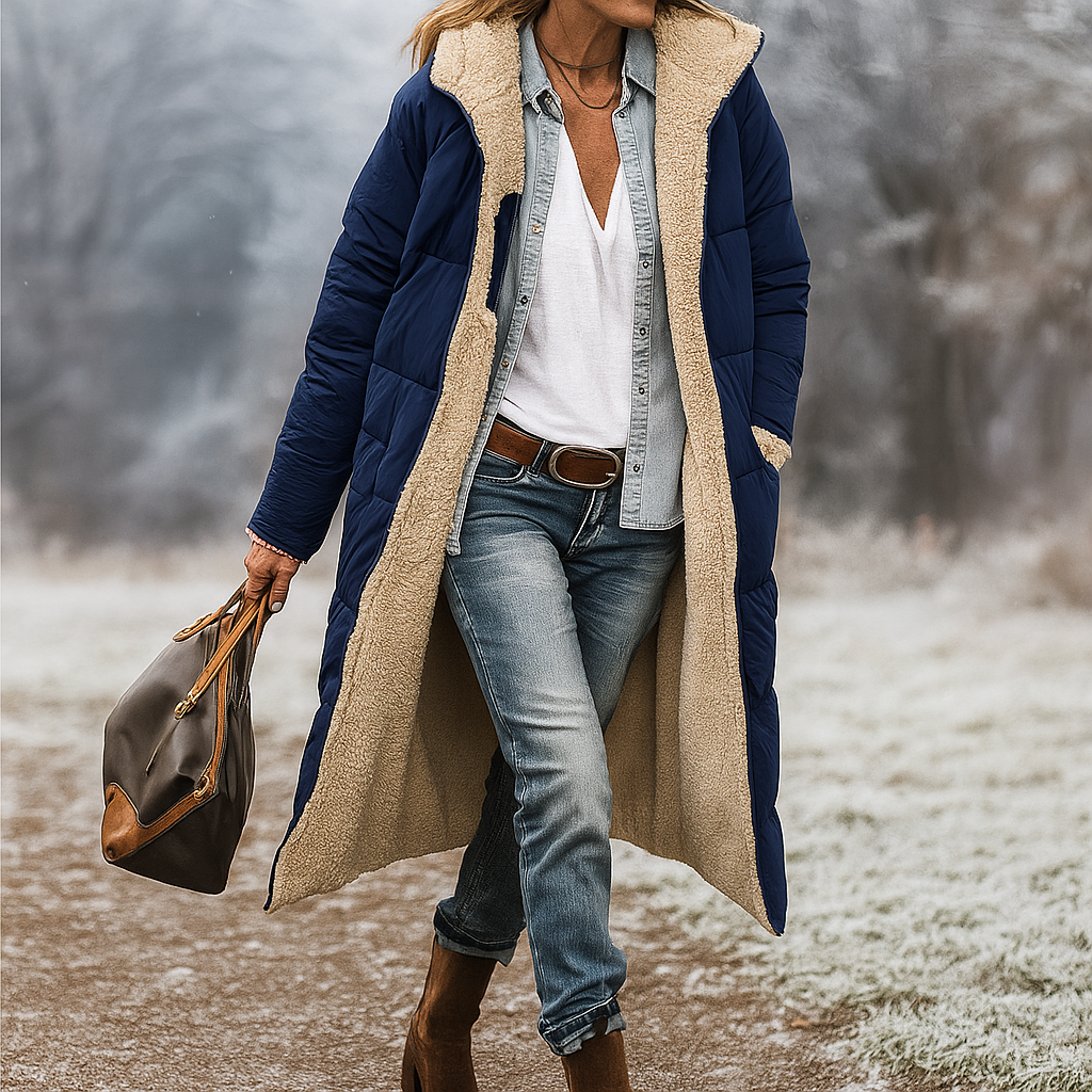 Berg-Feldt | Lange gepolsterte Jacke mit warmem Futter