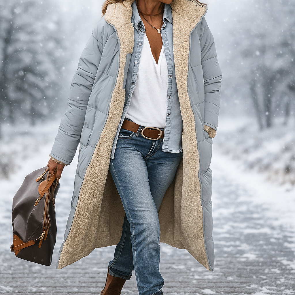 Berg-Feldt | Lange gepolsterte Jacke mit warmem Futter