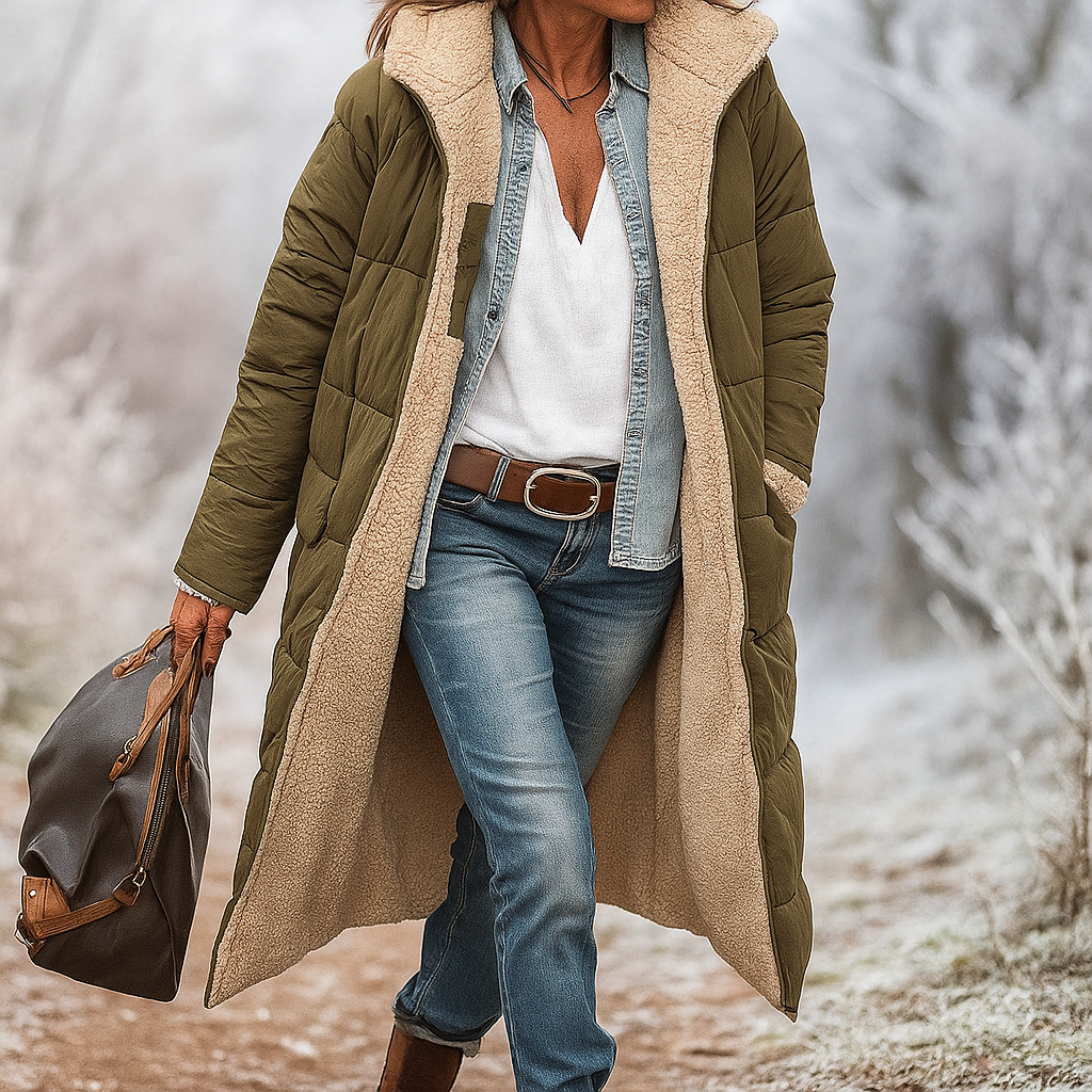 Berg-Feldt | Lange gepolsterte Jacke mit warmem Futter