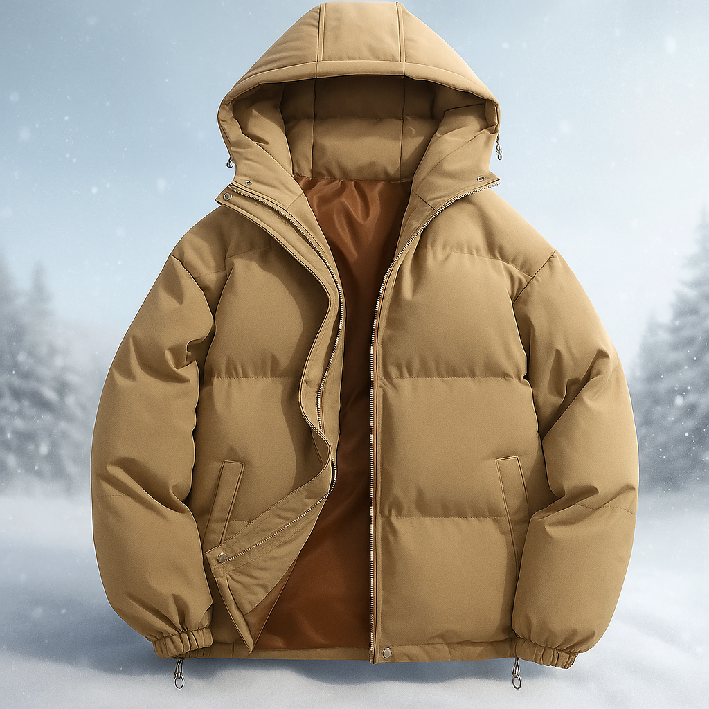 Berg-Feldt | Kurze wattierte Jacke mit Kapuze