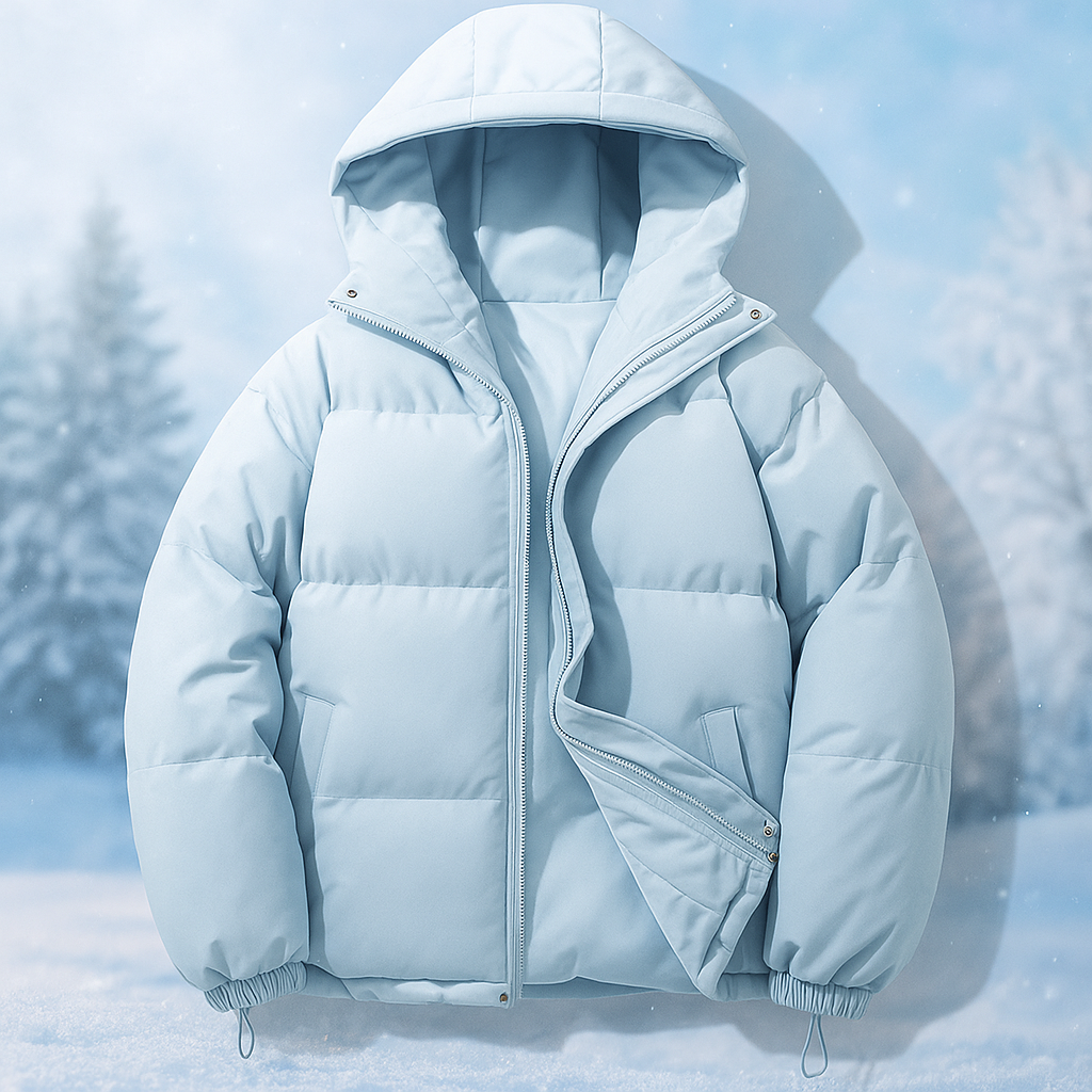 Berg-Feldt | Kurze wattierte Jacke mit Kapuze