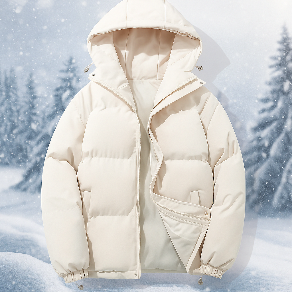 Berg-Feldt | Kurze gepolsterte Jacke mit Kapuze Stilla