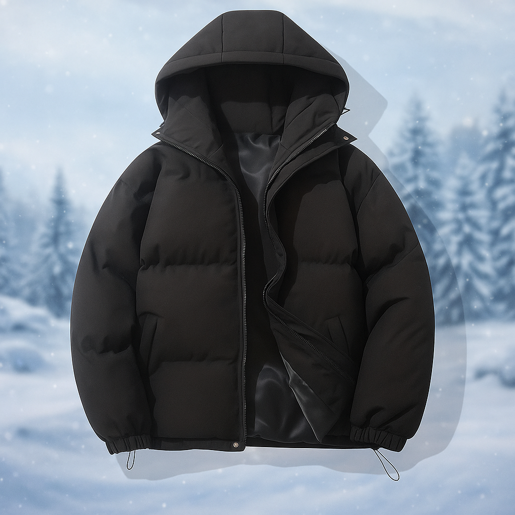 Berg-Feldt | Kurze wattierte Jacke mit Kapuze