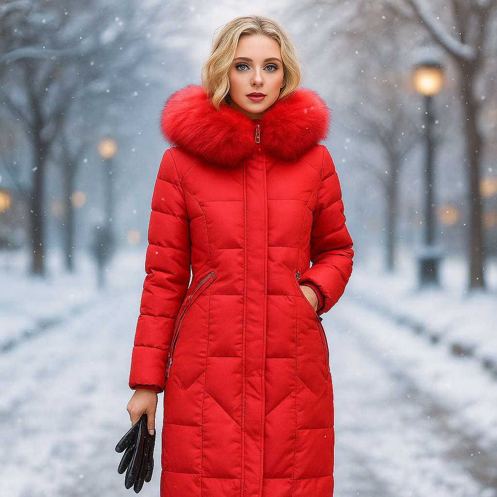 Berg-Feldt | Lange gesteppte Jacke mit Kapuze Isolde