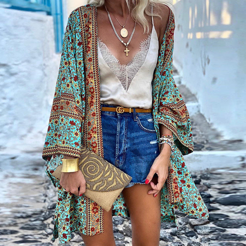 Veste de plage bohème pour femme : coupe ample, motifs colorés par berg-feldt