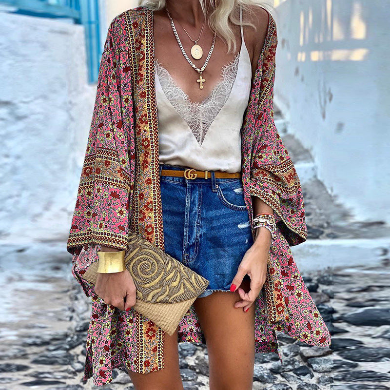 Veste de plage bohème pour femme : coupe ample, motifs colorés par berg-feldt